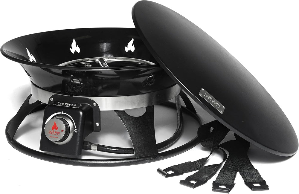 Outland Living Portable Propane Fire Pit, 21-inch, 58,000 BTU with Fire Pit C...