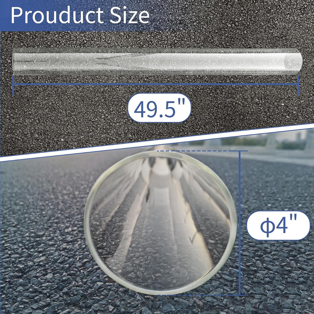 Patio Heater Glass Tube Replacement, 49.5" Tall 4" Diameter, Glass ...