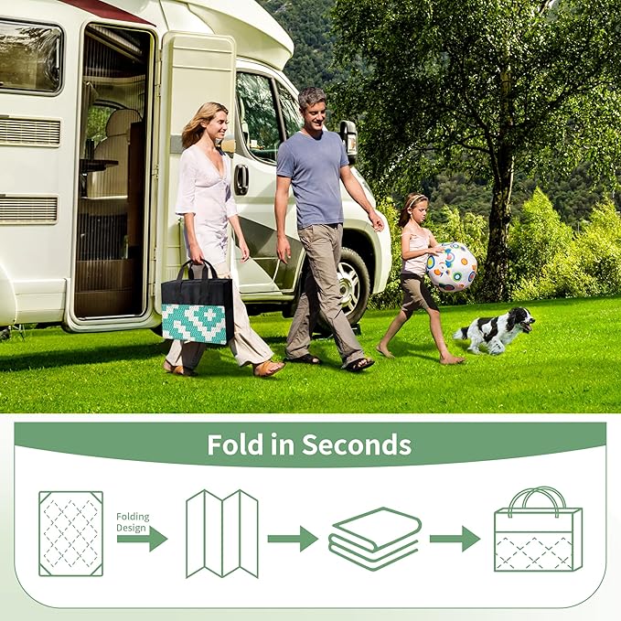 GENIMO Outdoor Rug for Patio Clearance, 6'x9' Waterproof Camping Mat,...