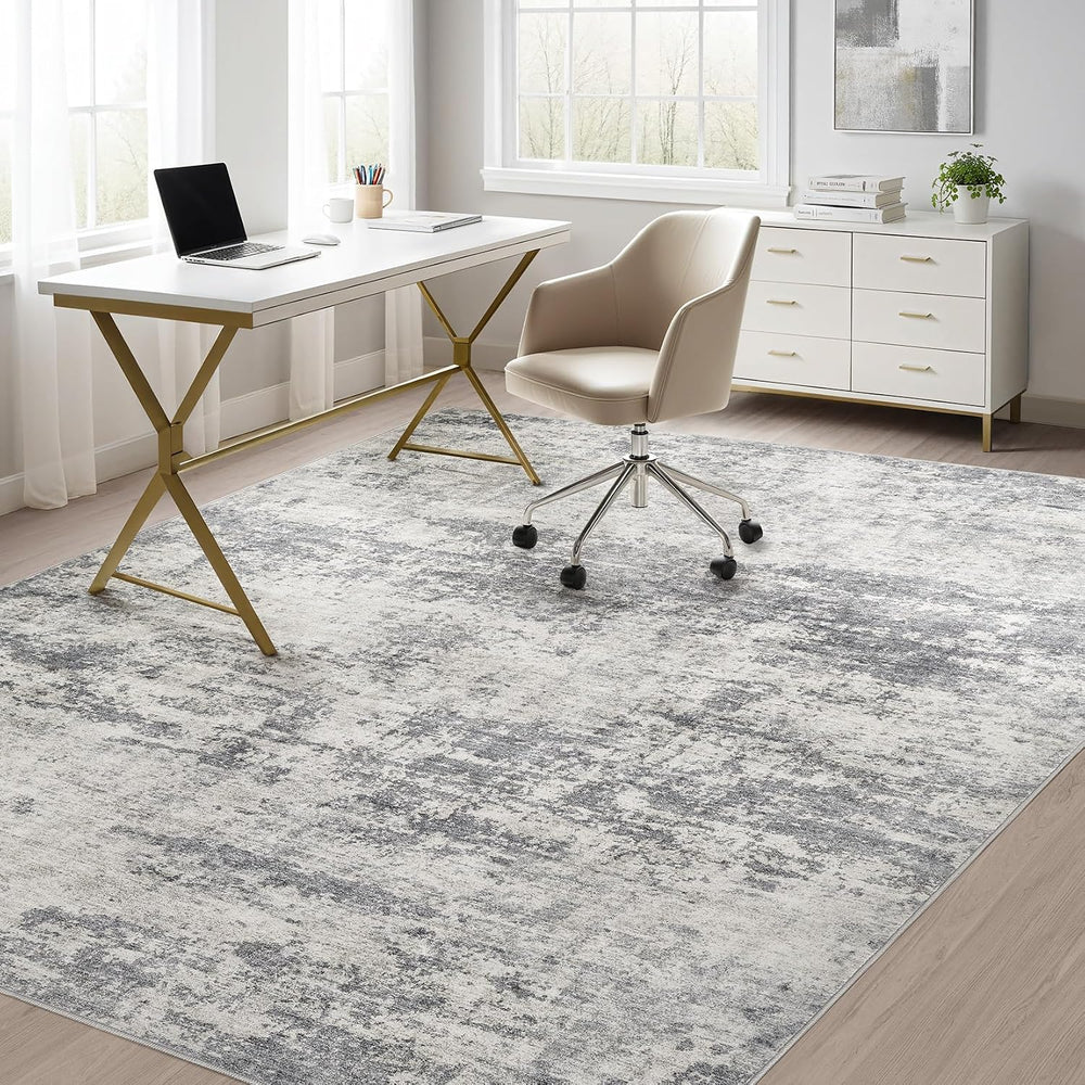 Washable 9x12 Area Rugs for Living Room: Abstract Modern Home Decor Rug