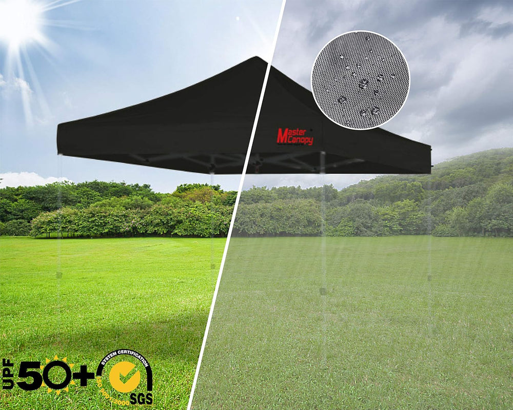 MASTERCANOPY 10x10 Replacement Pop Up Canopy Top for Kingkong Frame Black