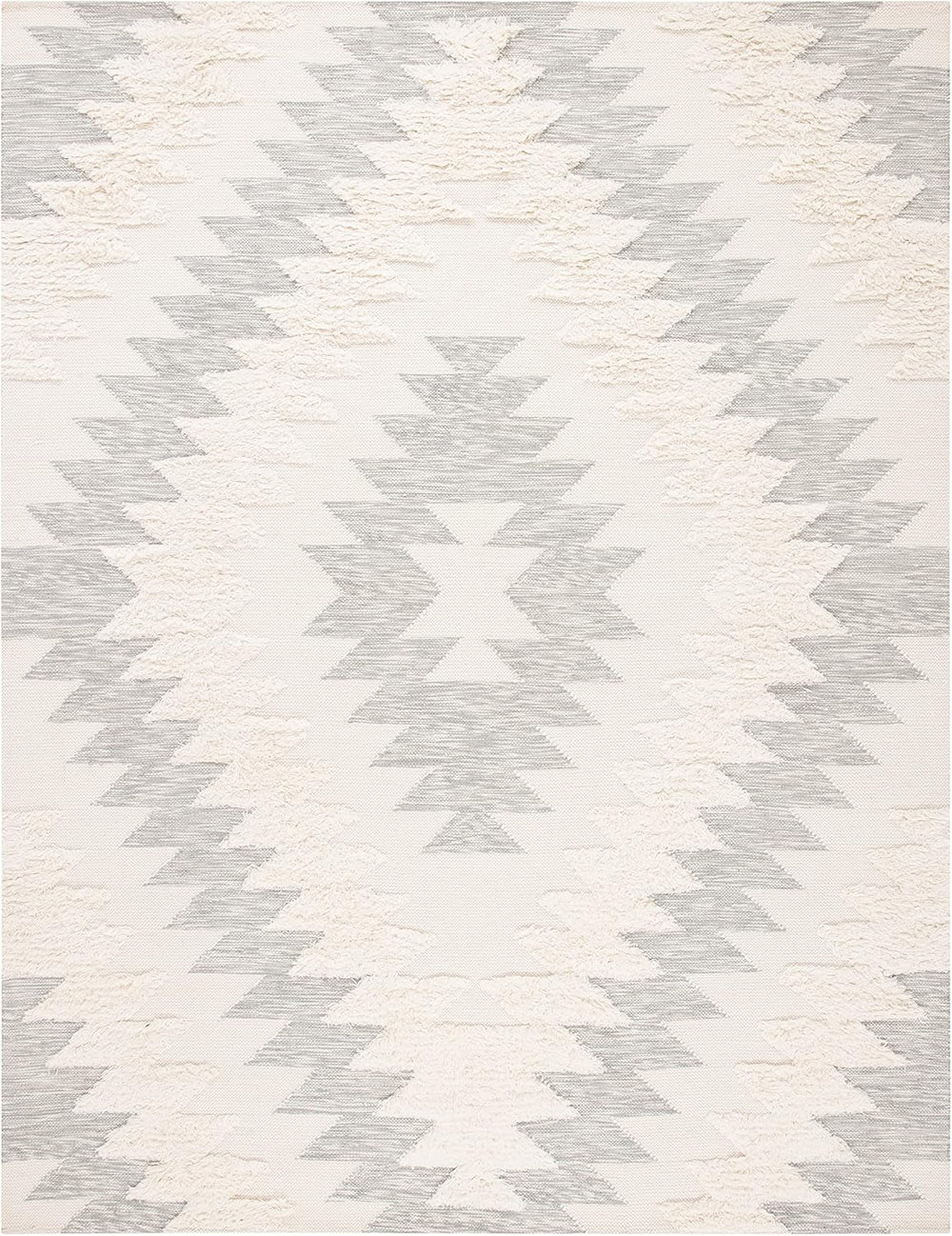 SAFAVIEH Kenya Collection Area Rug - 9' x 12', Grey & Ivory, Hand...