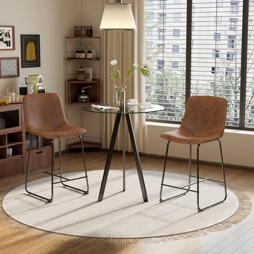 Round Bar Table, 37.4" High Pub Table, 31" Small Cocktail Table wit...