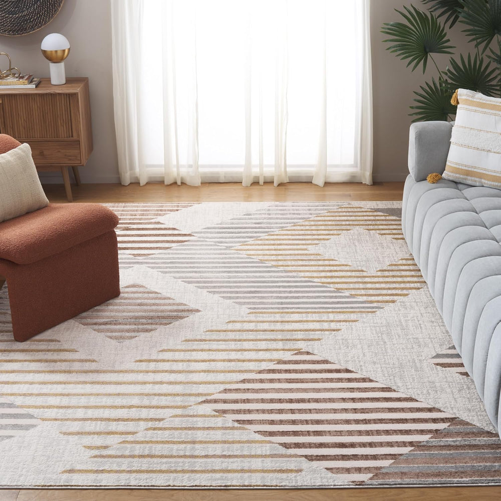 SAFAVIEH Palma Collection Area Rug - 9' x 12', Beige & Light Grey...