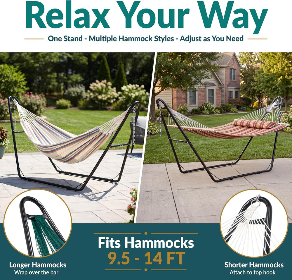 Sunnydaze Universal Heavy-Duty Hammock Stand for Outside, Chains Included