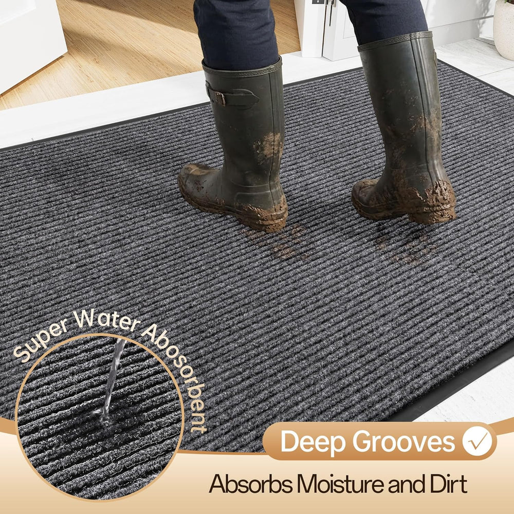 Amyracel Front Door Mat, Heavy Duty Waterproof Indoor Outdoor Doormat 3'x...