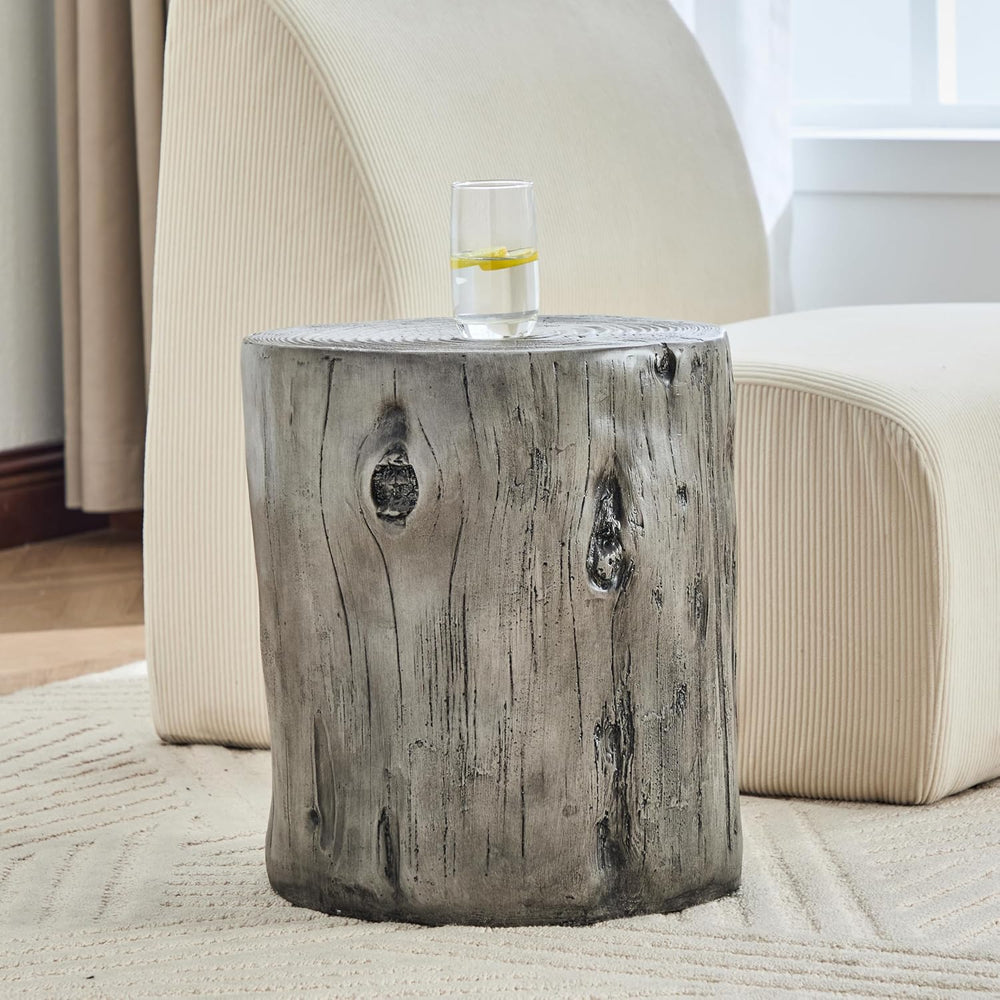 Christopher Knight Home Pawn 17" H MGO Outdoor Side Table with Tree-Stum...
