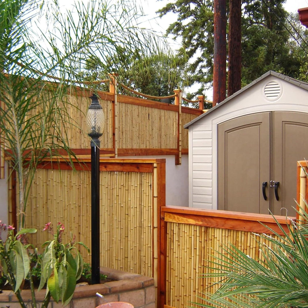 FOREVER BAMBOO Natural Bamboo Fencing Decorative Rolled Fence Panel 1 in D x ...
