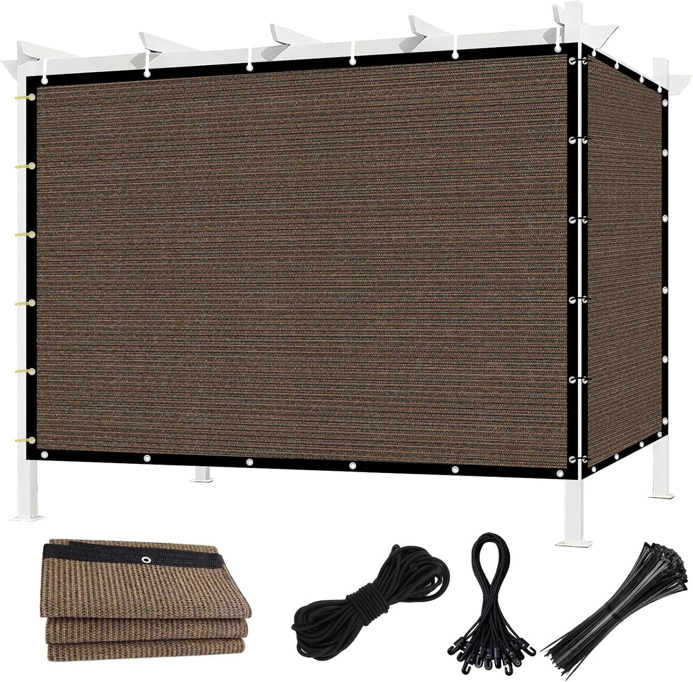 KANAGAWA 90% Sun Shade Cloth 6'X 20' Mocha Pergola Shade Cover Canopy...