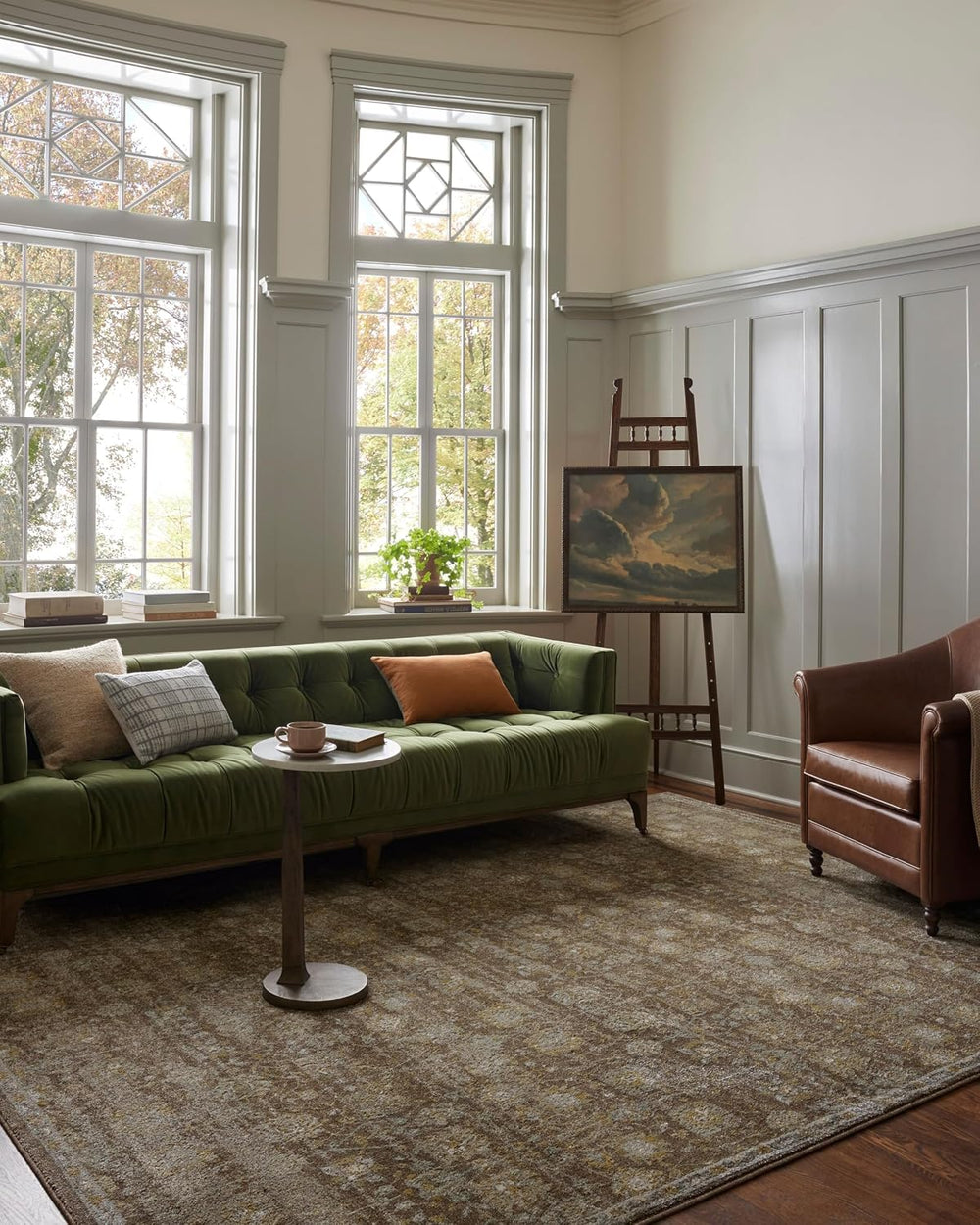 Loloi Magnolia Home Mona Bark/Natural 2'-6" x 4'-0" Accent Rug