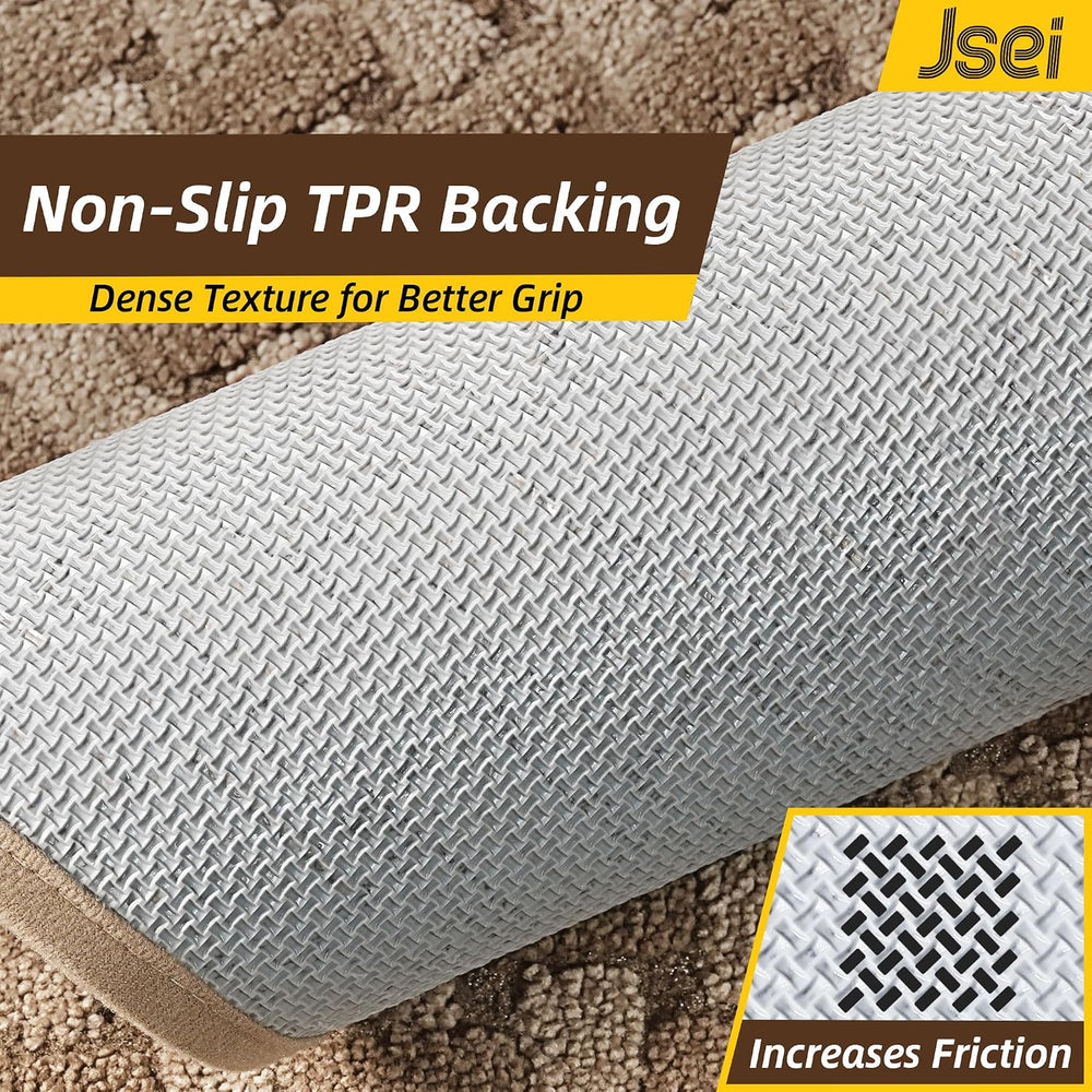 JSEI Dirt Trapper Door Mat 24"x36",Non-Slip Entryway Rugs,Beige