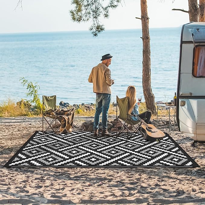 GENIMO Outdoor Rug for Patio Clearance, 6'x9' Waterproof Camping Mat,...