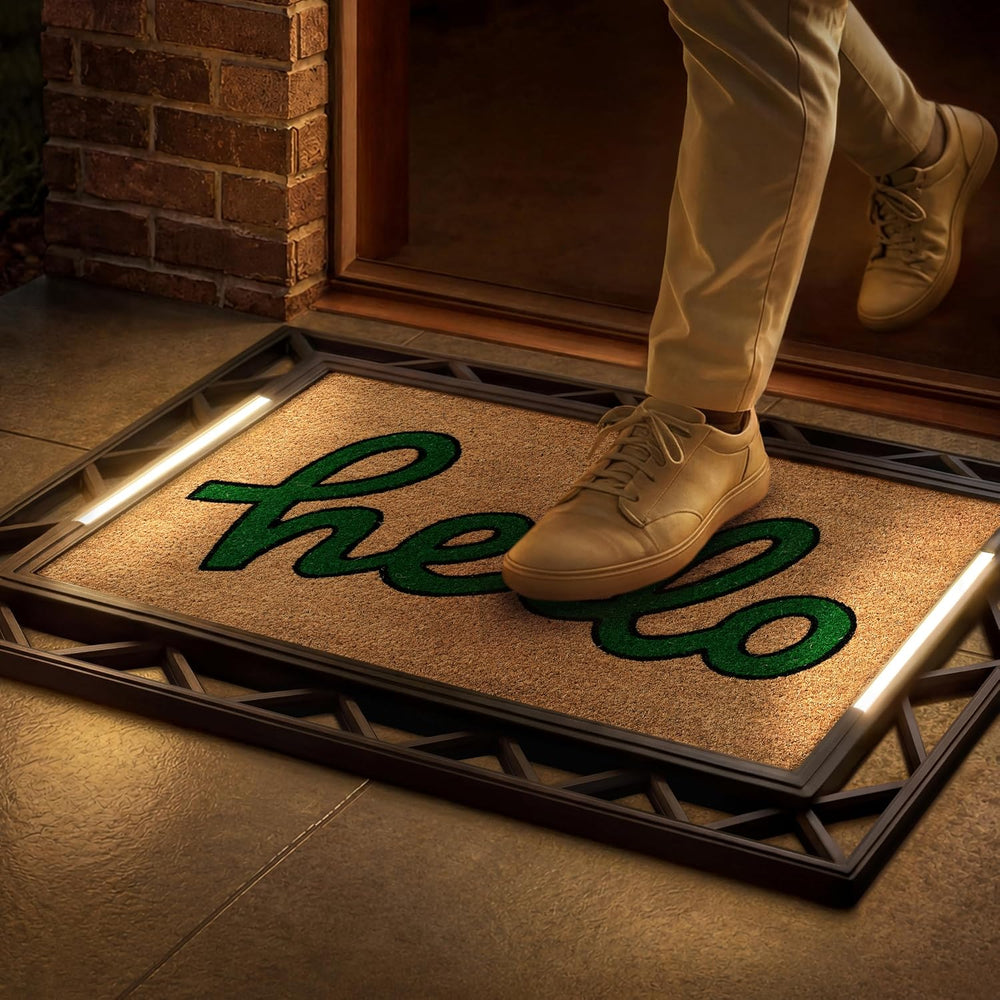 Anji Mountain BriteStep LED Doormat, 38x26.5in Pressure Activated Welcome Mat...