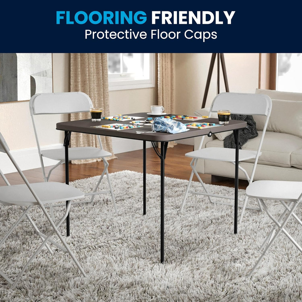 Flash Furniture 2.83-Foot Bi-Fold Dark Gray Plastic Folding Table