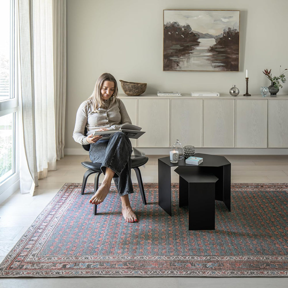 Knot Again Vintage Inspired Area Rug, 5’ x 8’