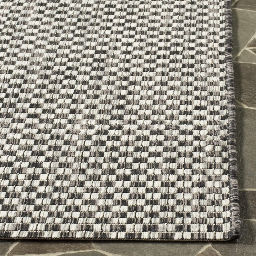 SAFAVIEH Washable Rug Outdoor Courtyard Collection - 9' Square, Black &am...