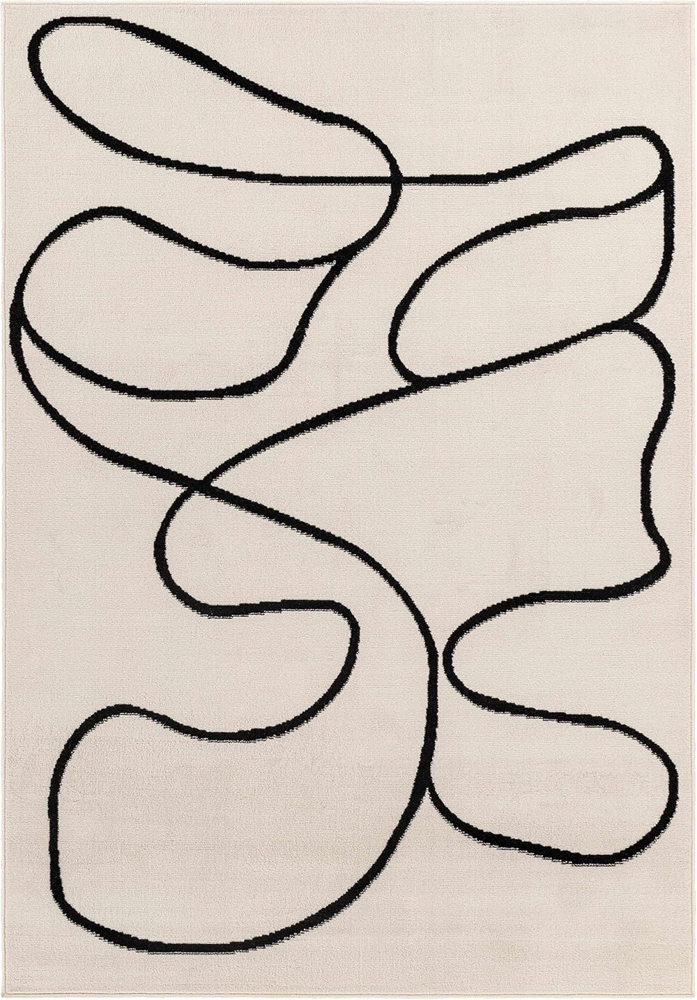 Hauteloom Eilir Modern Abstract Runner Rug - Contemporary Geometric Carpet fo...