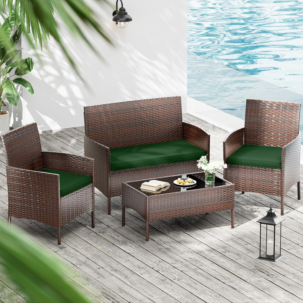 3 Pcs Outdoor Patio Chair Cushions,Waterproof Chair Pads,36x18x3,18x18x3