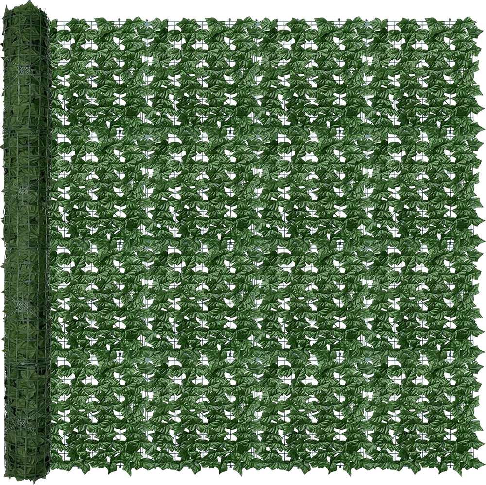 Artificial Ivy Privacy Fence Wall Screen,80X120 in UV-Anti Faux Greenery Back...