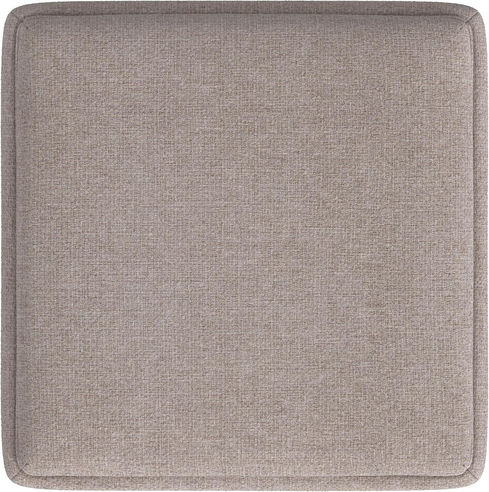 HomePop 17.5" Storage Ottoman with Tray Top - Light Brown Woven