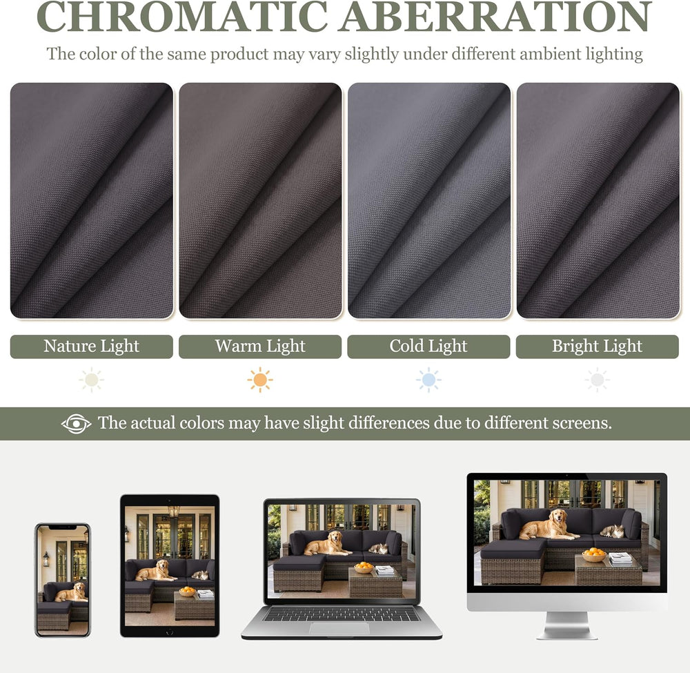 9 Pcs Outdoor Patio Cushions Covers Replacement Sets, Covers Only