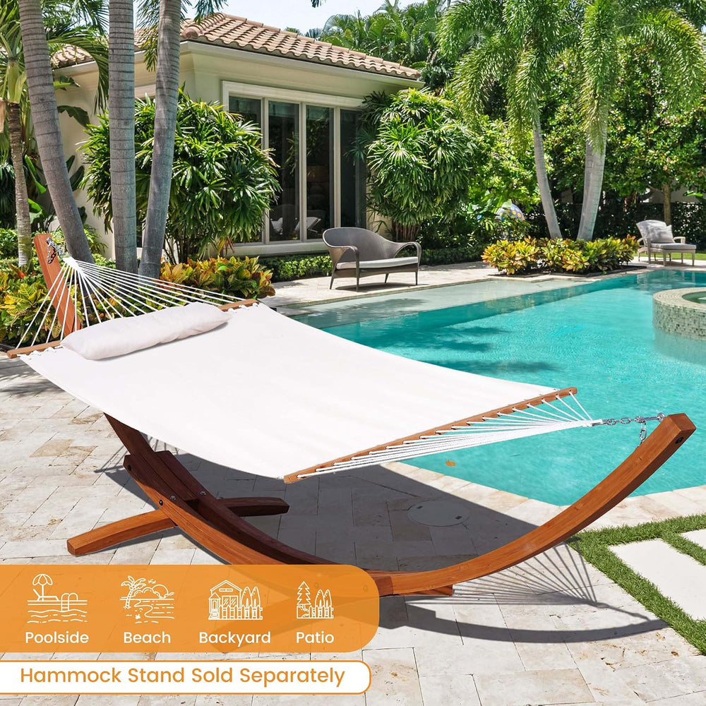 Lazy Daze 12 FT Sunbrella Fabric Hammock, Non-Fading Double Outdoor Hammock