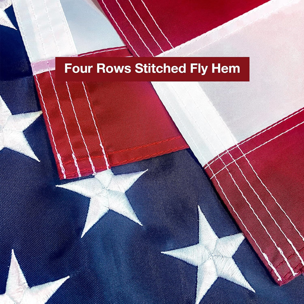 American Flag 8x12 FT Embroidered Stars, Sewn Stripes, Brass Grommets USA US ...