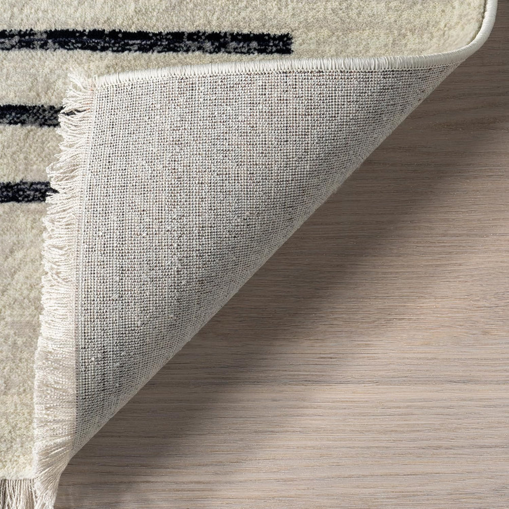 NULOOM Keeva Beige Fringed Performance 3' 3" x 5', Keeva Beige S...