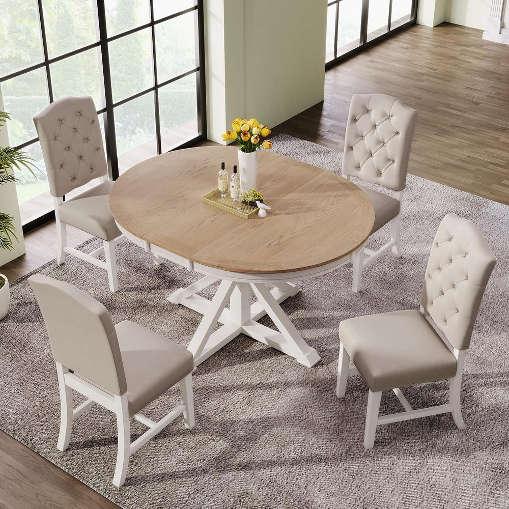 Harper & Bright Designs TREXM Functional Furniture Retro Style Dining Tab...