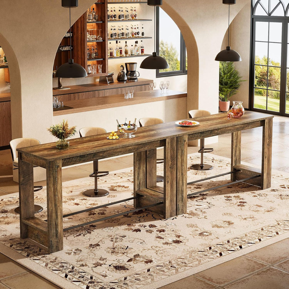 Tribesigns 63'' High Top Long Bar Table, 37.4'' Counter Heigh...