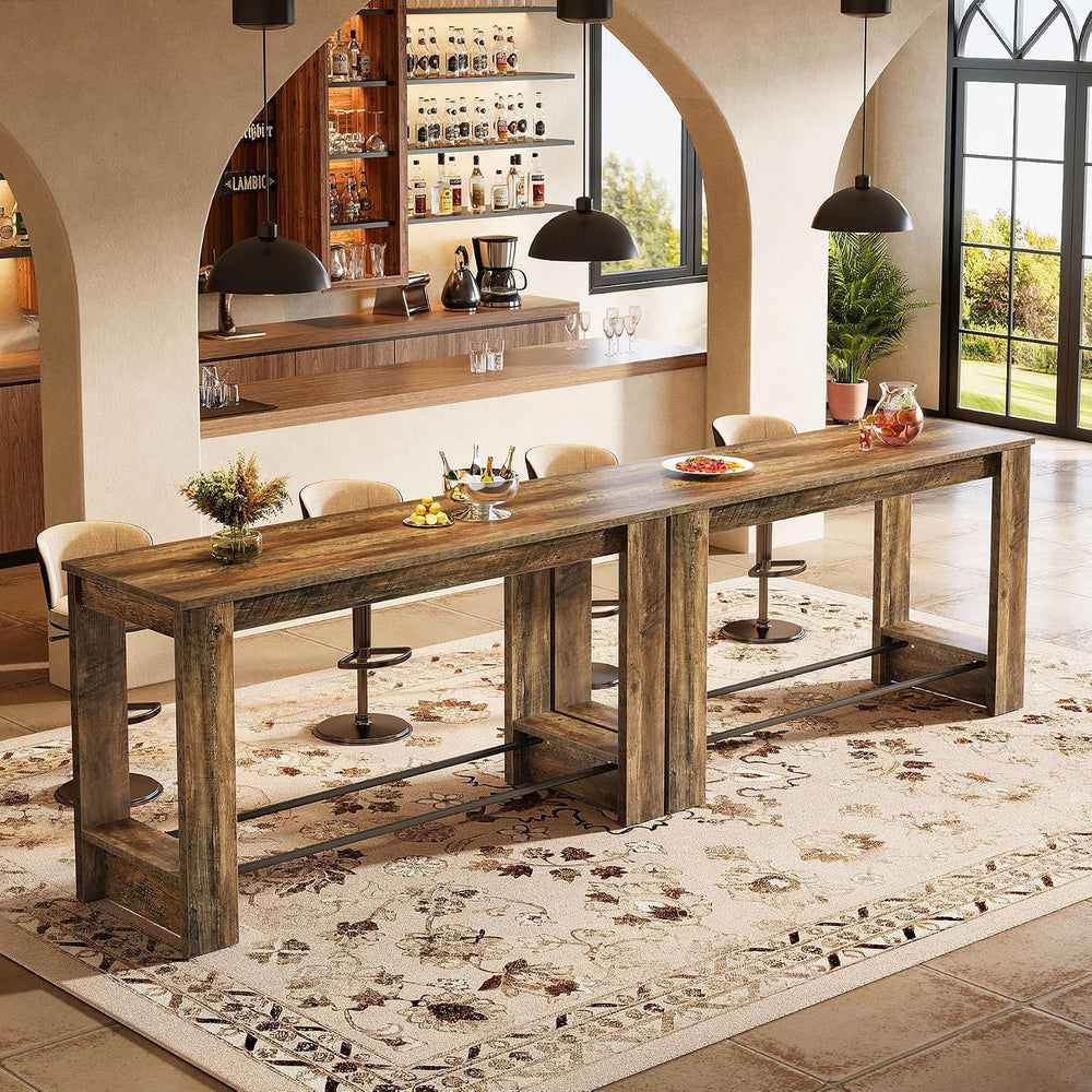 Tribesigns 63'' High Top Long Bar Table, 37.4'' Counter Heigh...