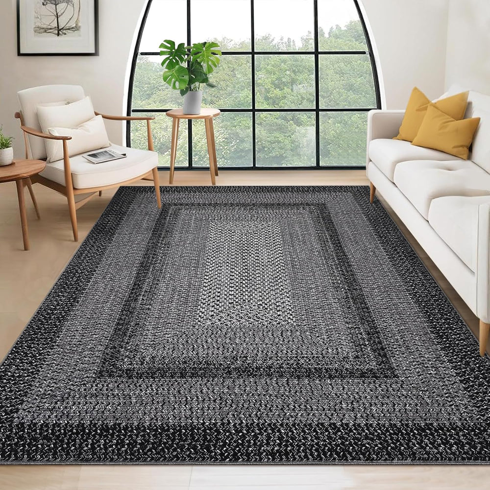 RUGSREAL 9x12 Living Room Rug Large Bedroom Washable Rug Non Slip