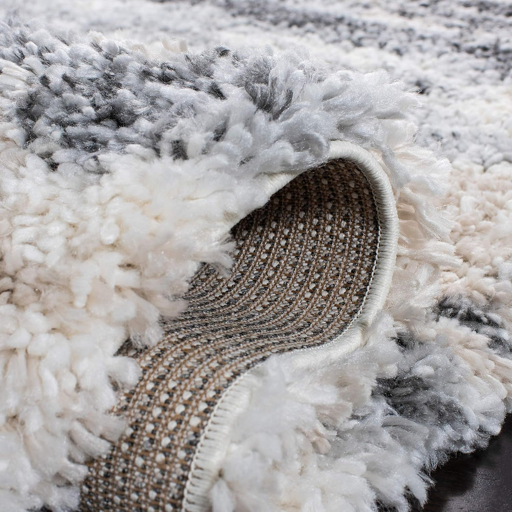 SAFAVIEH Area Rug 10x14 - Fontana Shag Collection - Large - Grey & Ivory,...