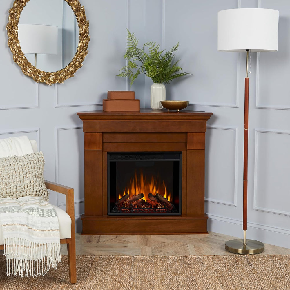 Real Flame Chateau 41" Corner Electric Fireplace with Mantel for Living ...