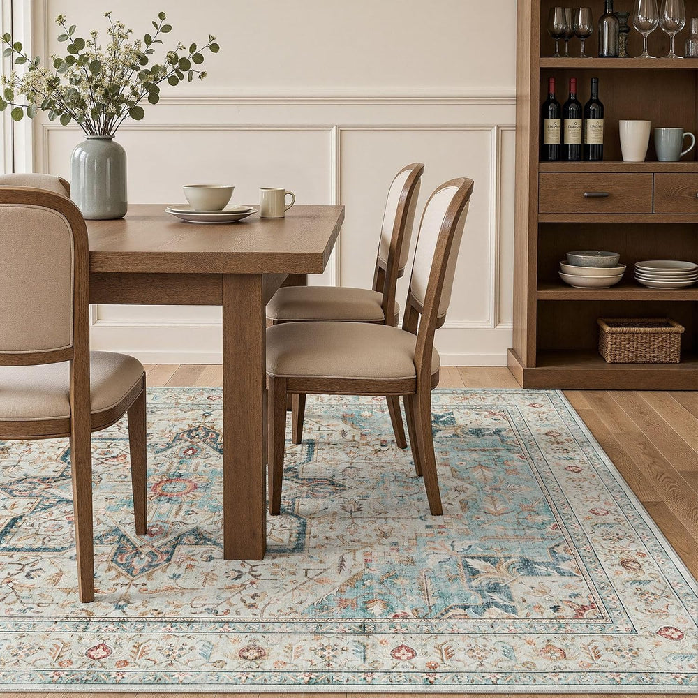 Tortania Area Rug 9x12 Living Room Rug Washable Soft Multi