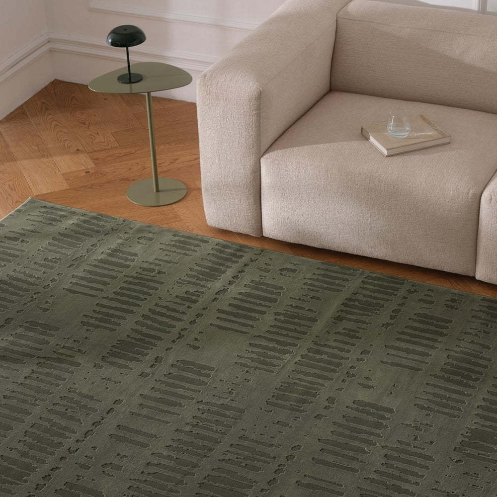 Revival Rugs Shell 7'x9' Area Rugs - Washable, Medium Pile, Green