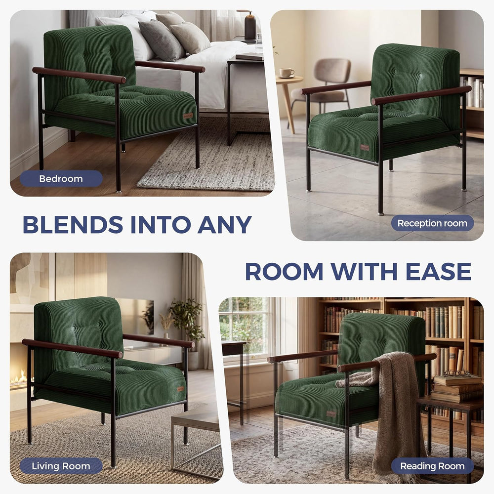 MAXYOYO Living Room Accent Chair, Modern Chair with Metal Frame