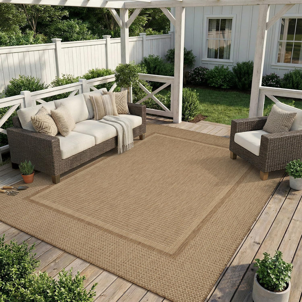 MontVoo-Outdoor Rug-Patio Rug 5x7 ft Polypropylene Indoor Outdoor Rugs Outdoo...