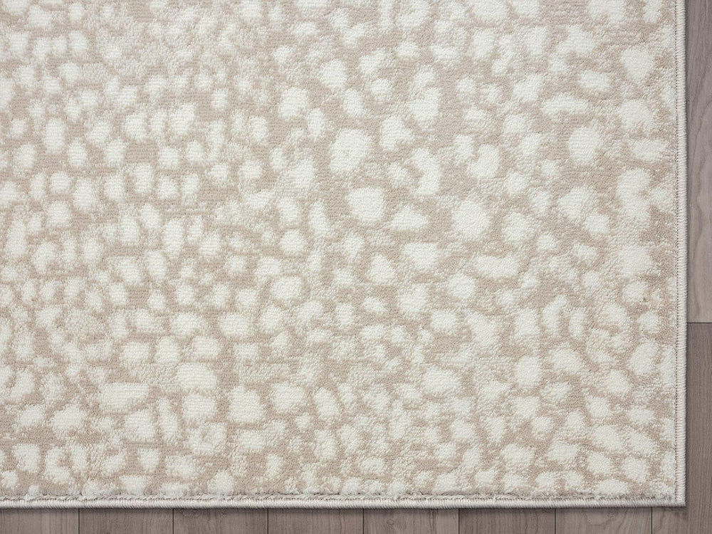 Abani White Cheetah Print Area Rug | 4' x 6' Beige Antelope/Leopard/D...