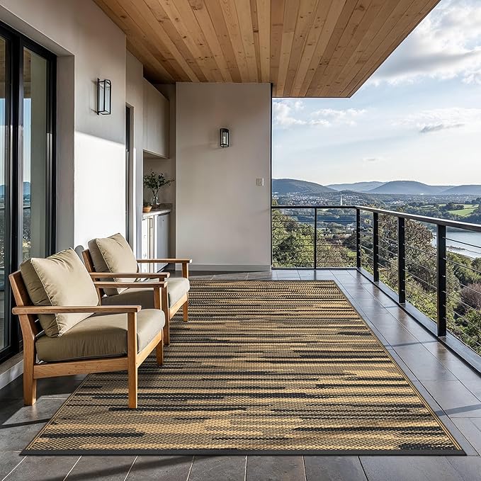 GENIMO Outdoor Rug for Patio Clearance, 6'x9' Waterproof Camping Mat,...