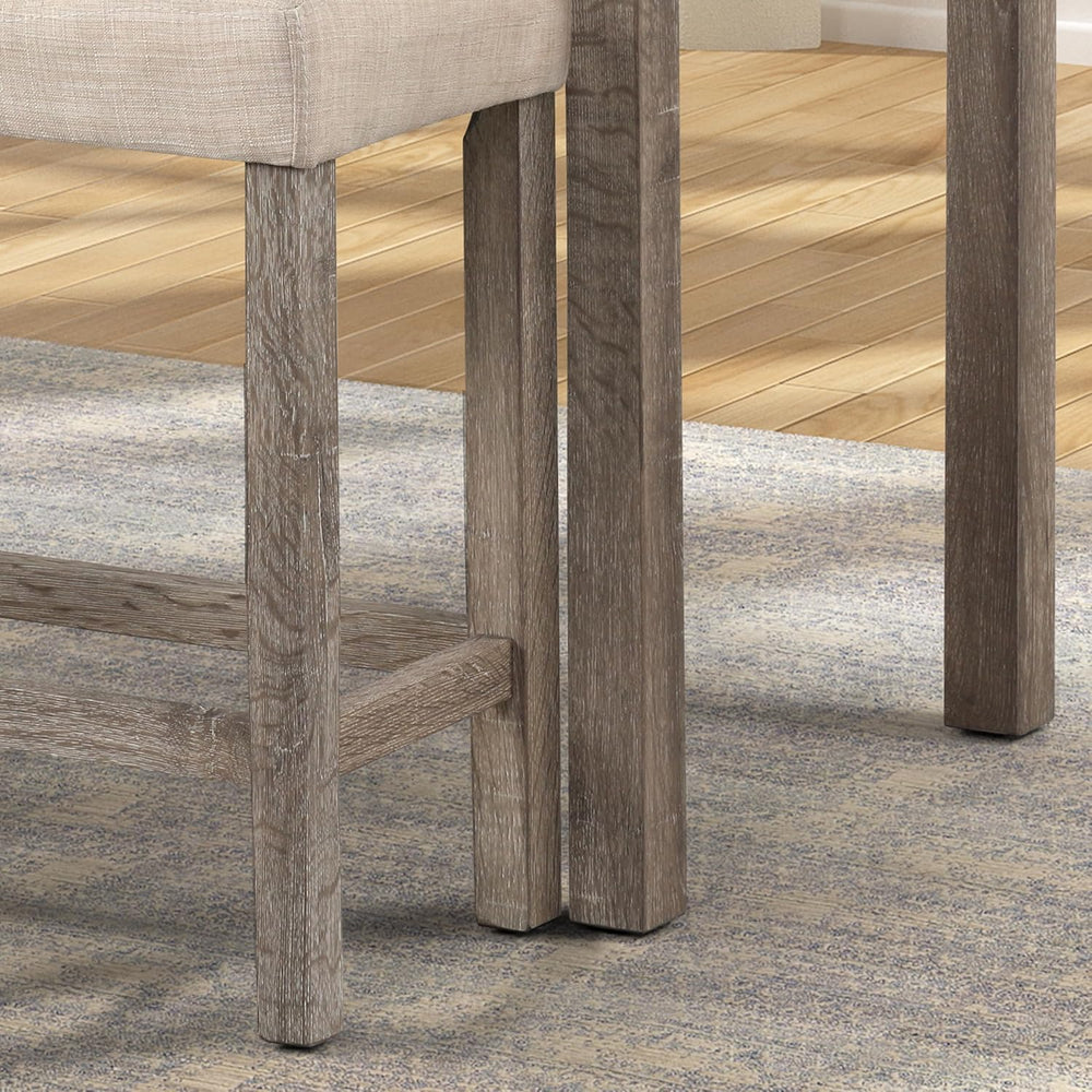Roundhill Furniture Sora Button Tufted Counter Height Saddle Stools, Set of 2...