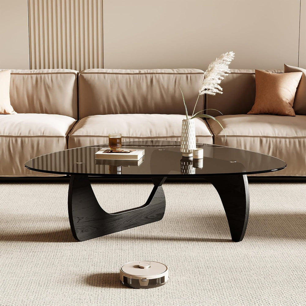 Honyee Morden Coffee Table, 42.5" x 28.5" x 16.1" Triangle Tem...