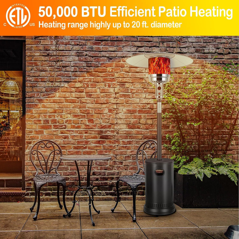 Hykolity 50,000 BTU Patio Heater for Outdoor Use, Propane Patio Heater