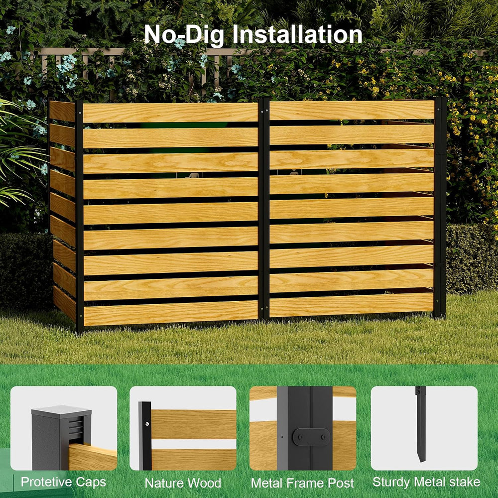DoCred Air Conditioner Fence, 36" W x 44" H Privacy Screens Fence P...