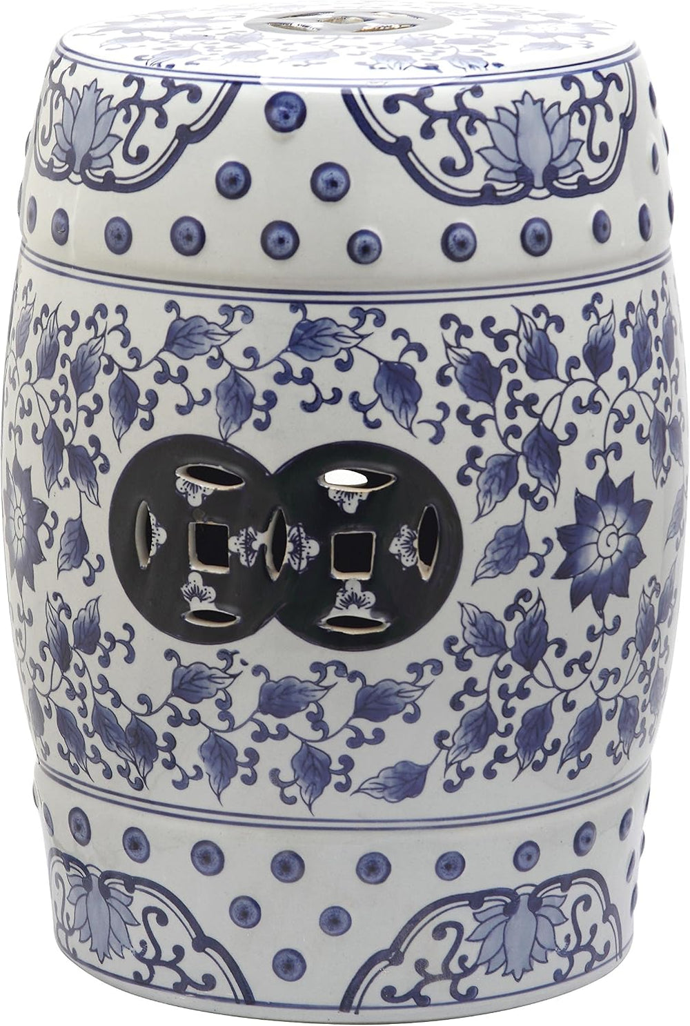 Safavieh Tao Ceramic Decorative Garden Stool, Blue and White