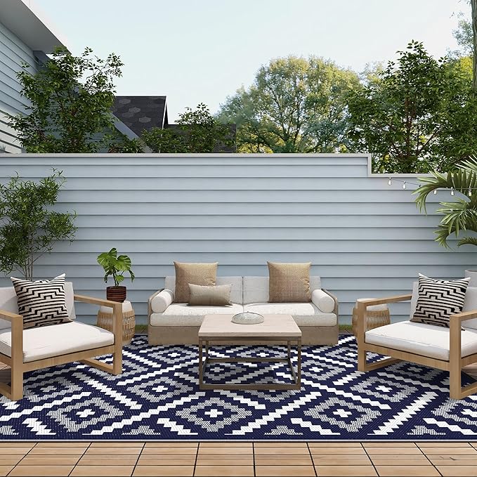GENIMO Outdoor Rug for Patio Clearance, 6'x9' Waterproof Camping Mat,...