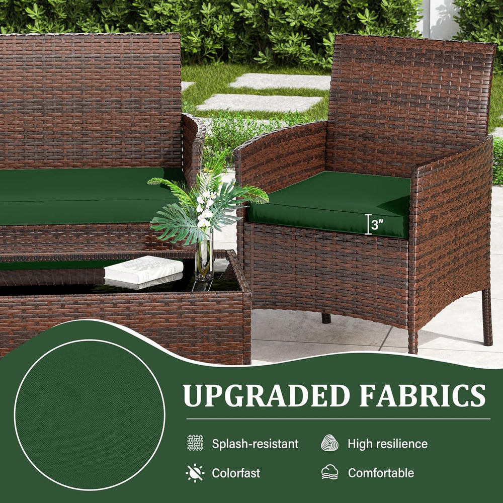 3 Pcs Outdoor Patio Chair Cushions,Waterproof Chair Pads,36x18x3,18x18x3