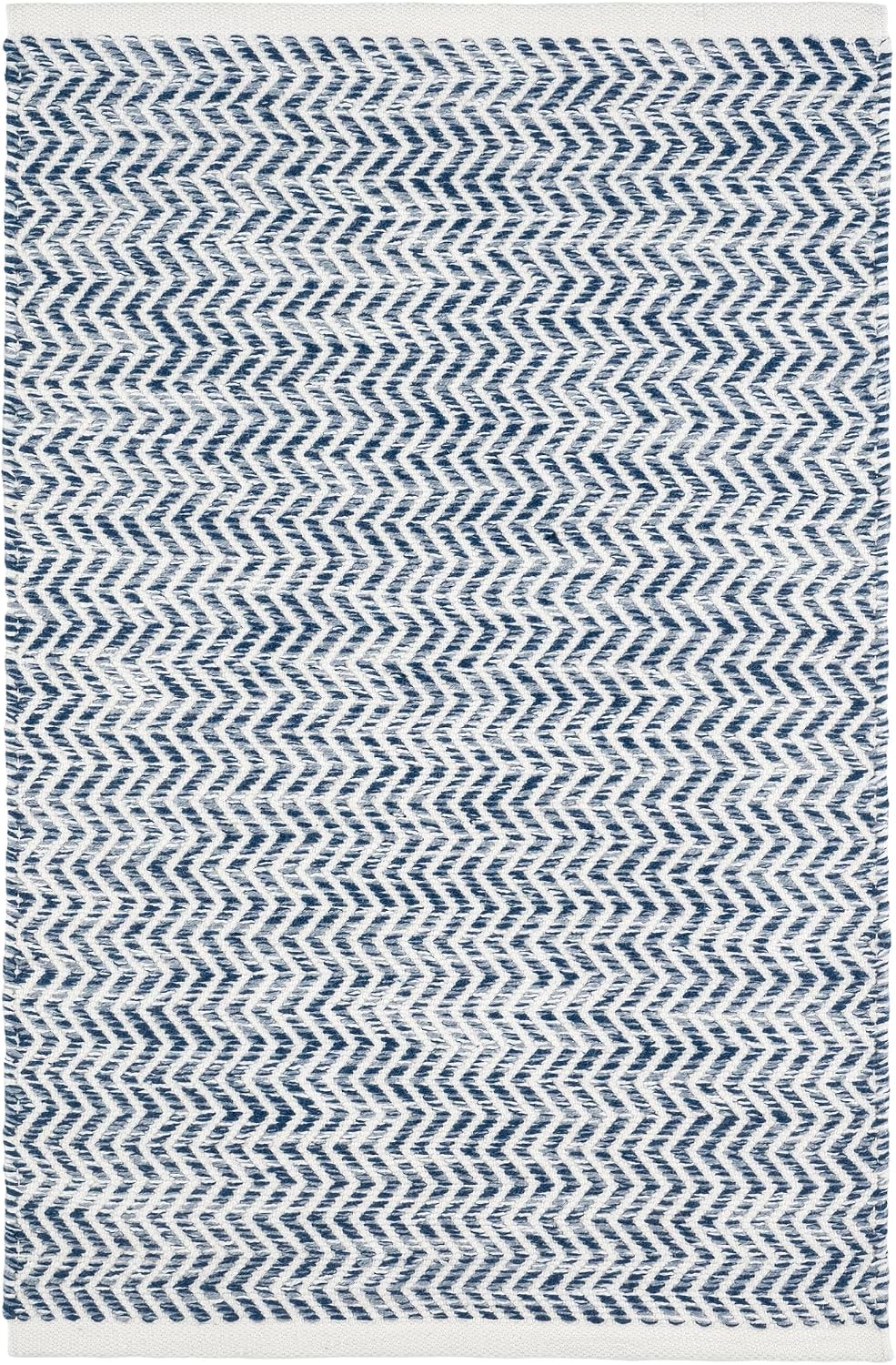 Dash & Albert Coastal Blue Geometric Handwoven Indoor/Outdoor Rug, 3'...