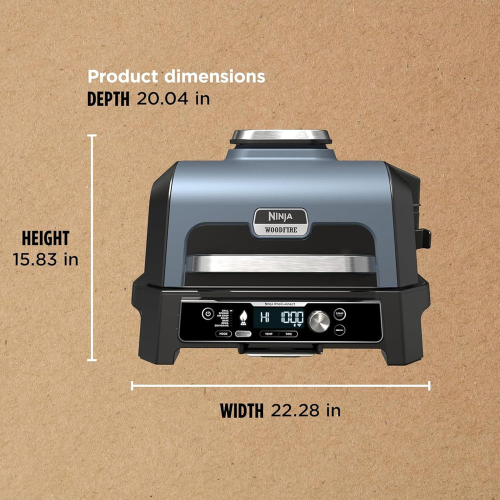 Ninja Woodfire ProConnect Premium XL Outdoor Grill & Smoker, Black & ...