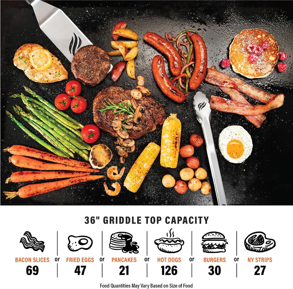 Blackstone Original Portable Griddle with Built-in Hood, Black, 36 Inch